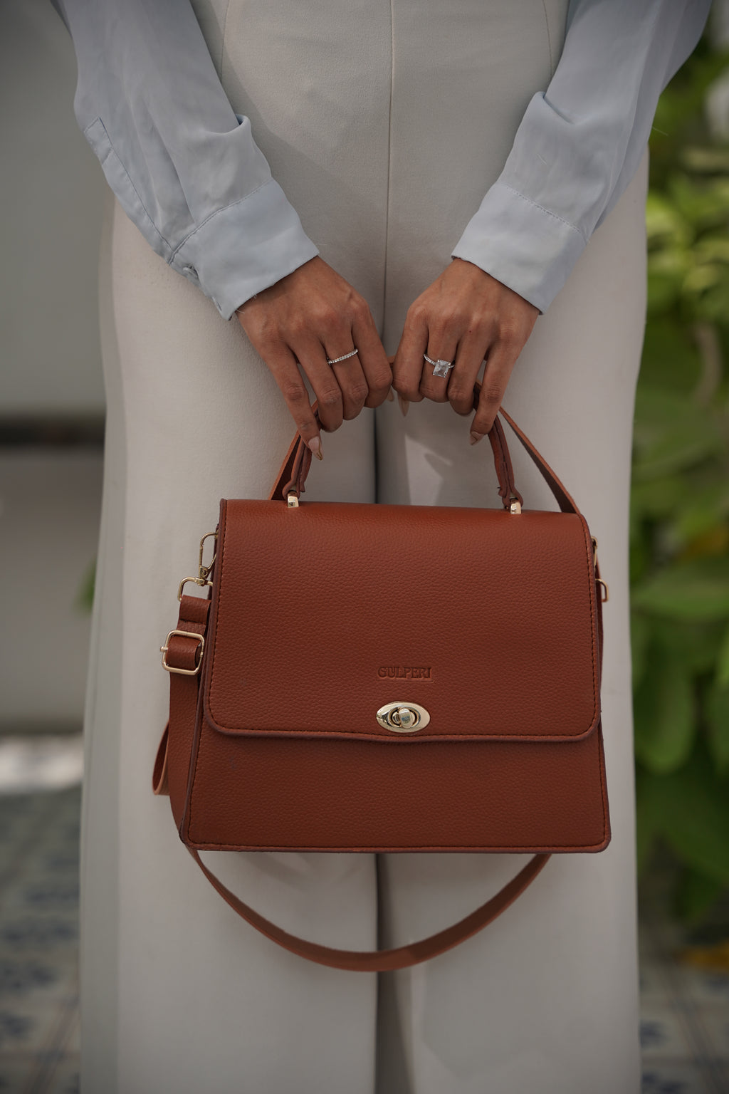 Poise Bag – Premium Faux Leather Crossbody & Shoulder Bag for Women | Flap + Zip | Gold-Tone Accessories