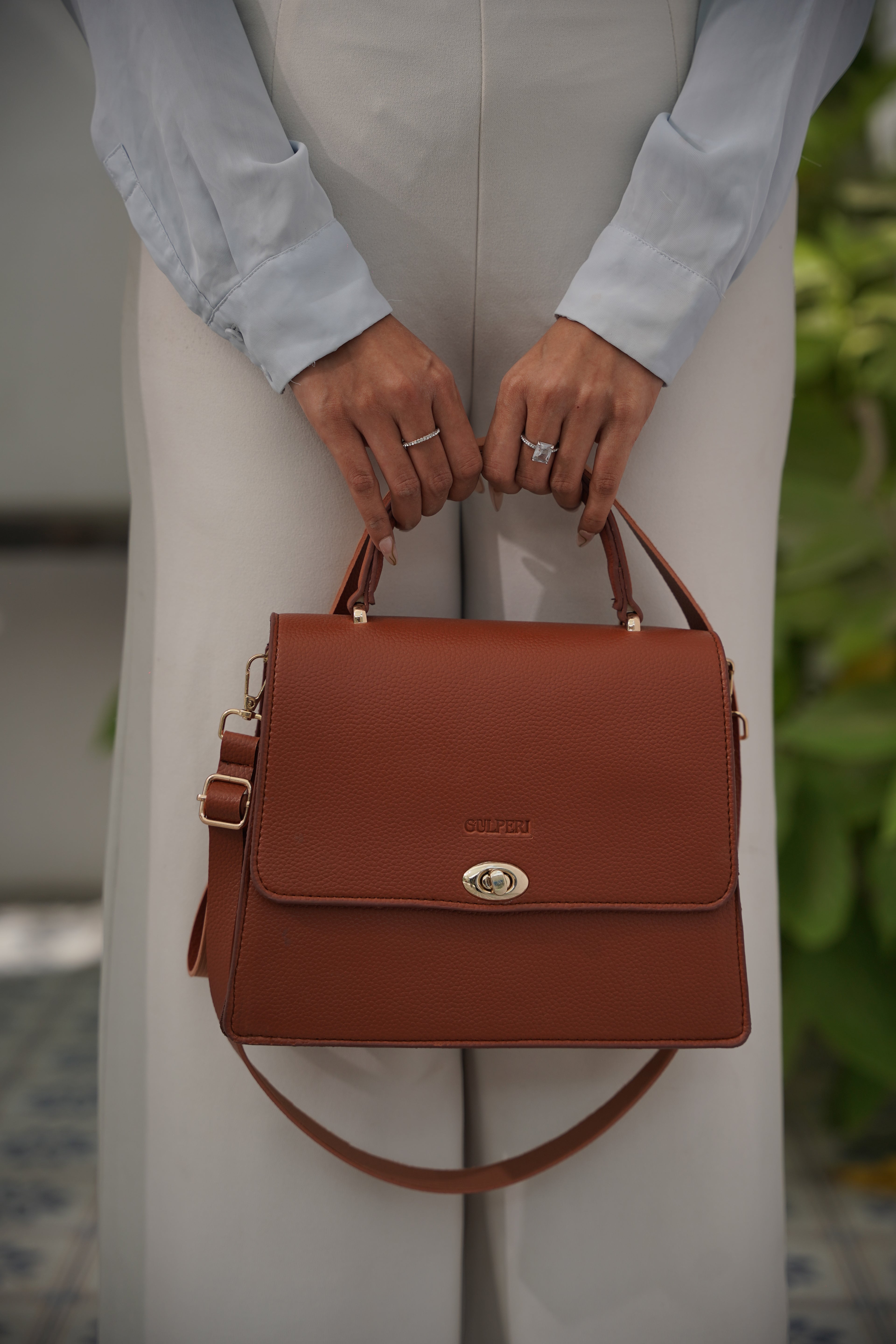 Poise Bag – Premium Faux Leather Crossbody & Shoulder Bag for Women | Flap + Zip | Gold-Tone Accessories