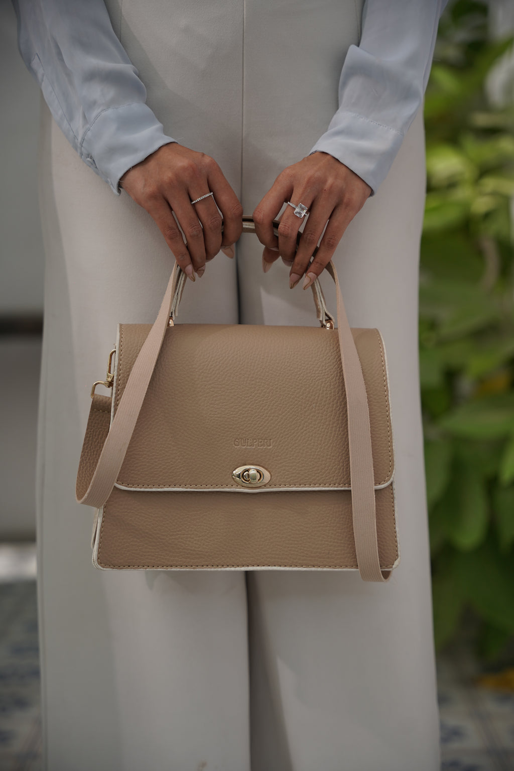 Poise Bag – Premium Faux Leather Crossbody & Shoulder Bag for Women | Flap + Zip | Gold-Tone Accessories