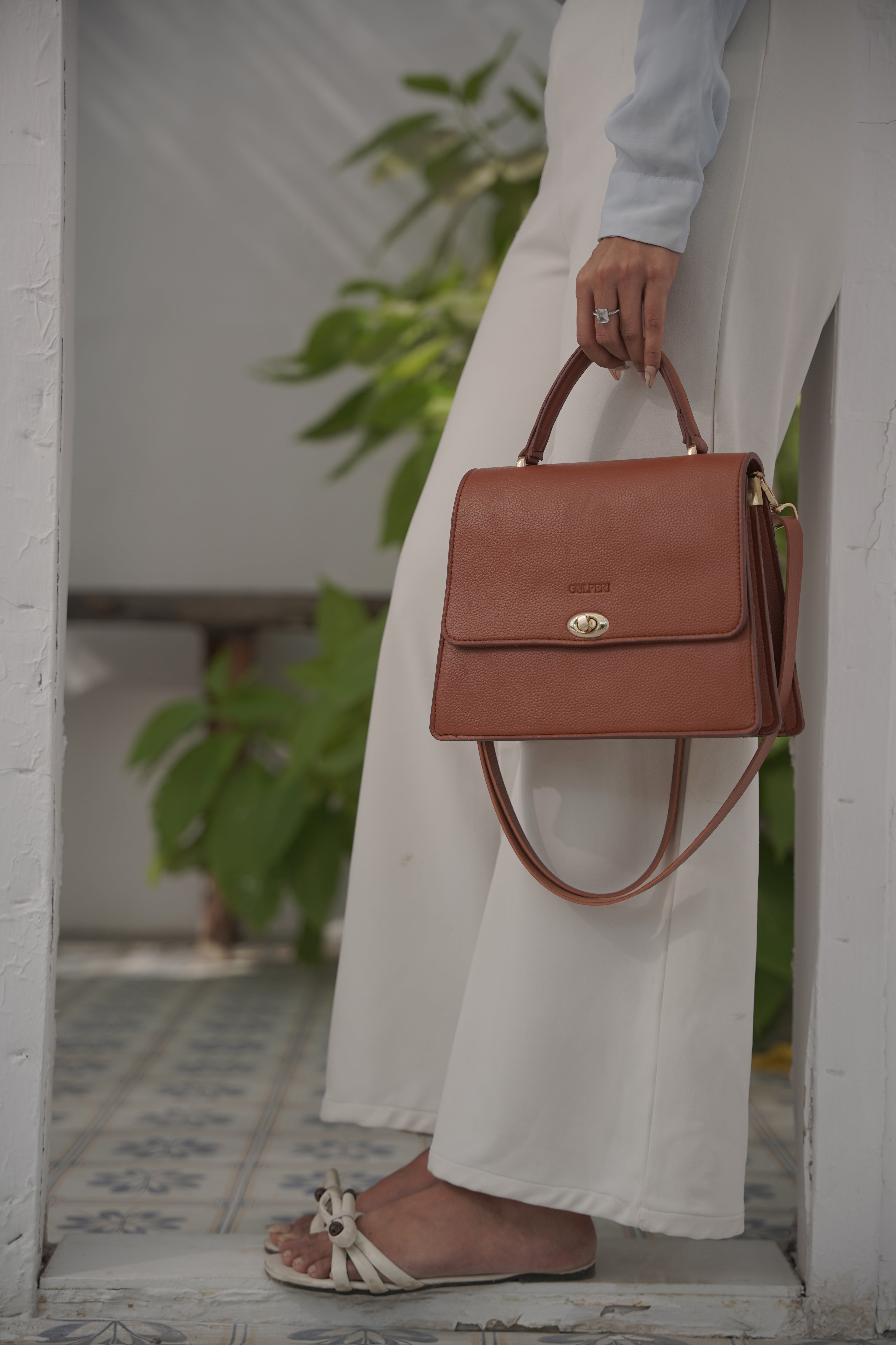 Poise Bag – Premium Faux Leather Crossbody & Shoulder Bag for Women | Flap + Zip | Gold-Tone Accessories