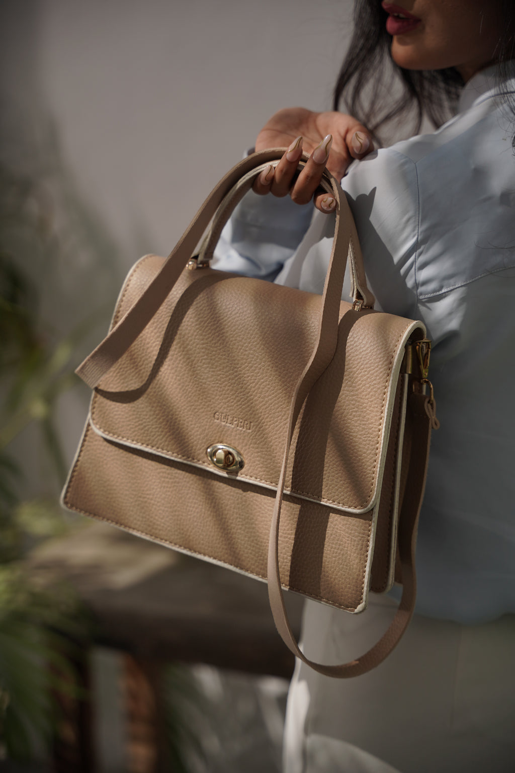 Poise Bag – Premium Faux Leather Crossbody & Shoulder Bag for Women | Flap + Zip | Gold-Tone Accessories