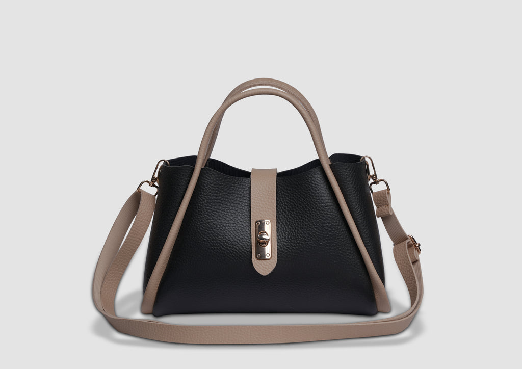 Mini Bee Handbag – Premium Faux Leather Women’s Shoulder & Crossbody Bag | Lock Closure | Gold-Tone Accessories