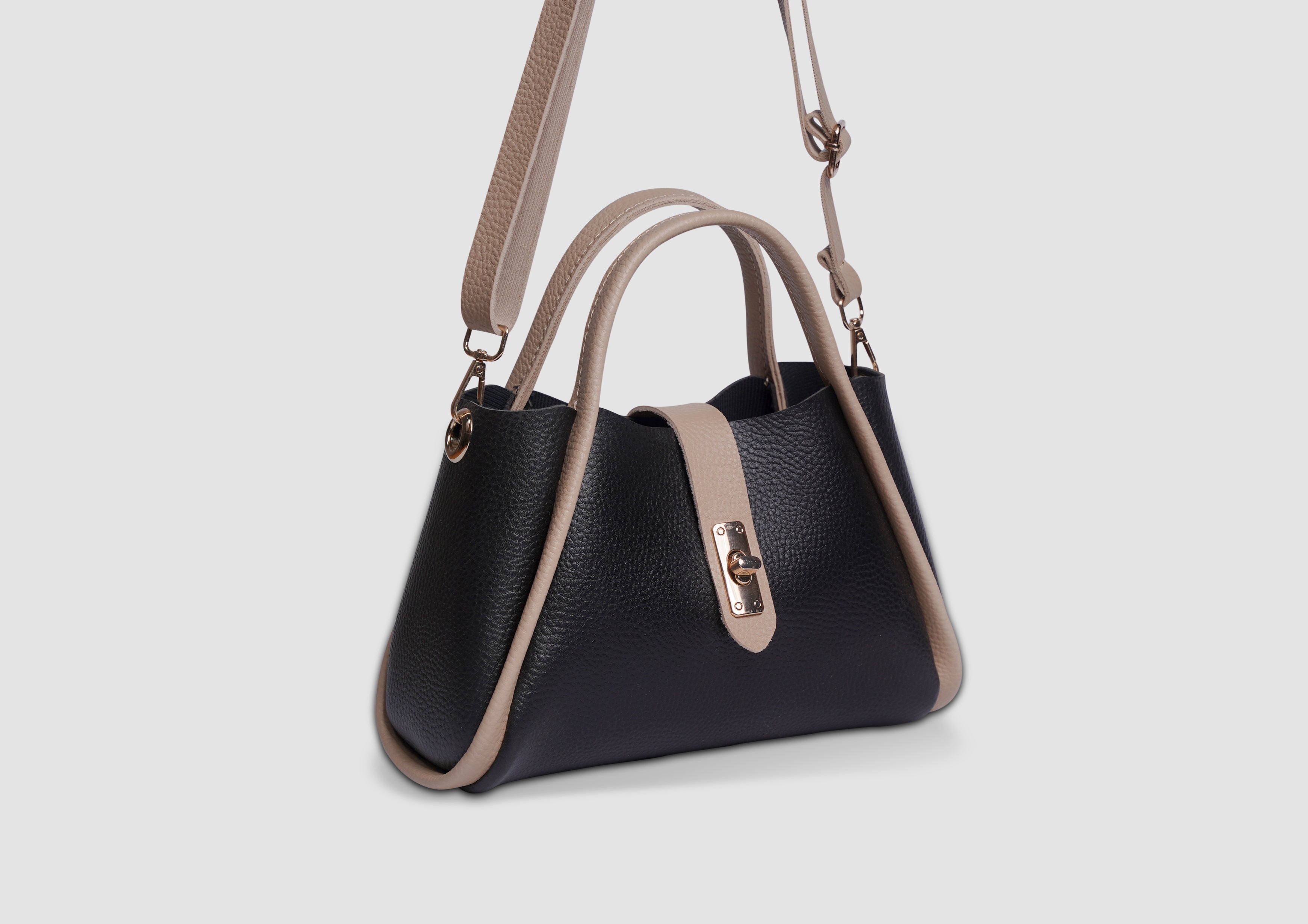 Mini Bee Handbag – Premium Faux Leather Women’s Shoulder & Crossbody Bag | Lock Closure | Gold-Tone Accessories