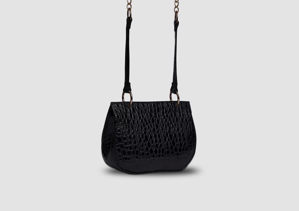 Blooms Mini Handbag – Premium Faux Leather Crossbody Bag for Women | Lock & Flap | Gold-Tone Accessories