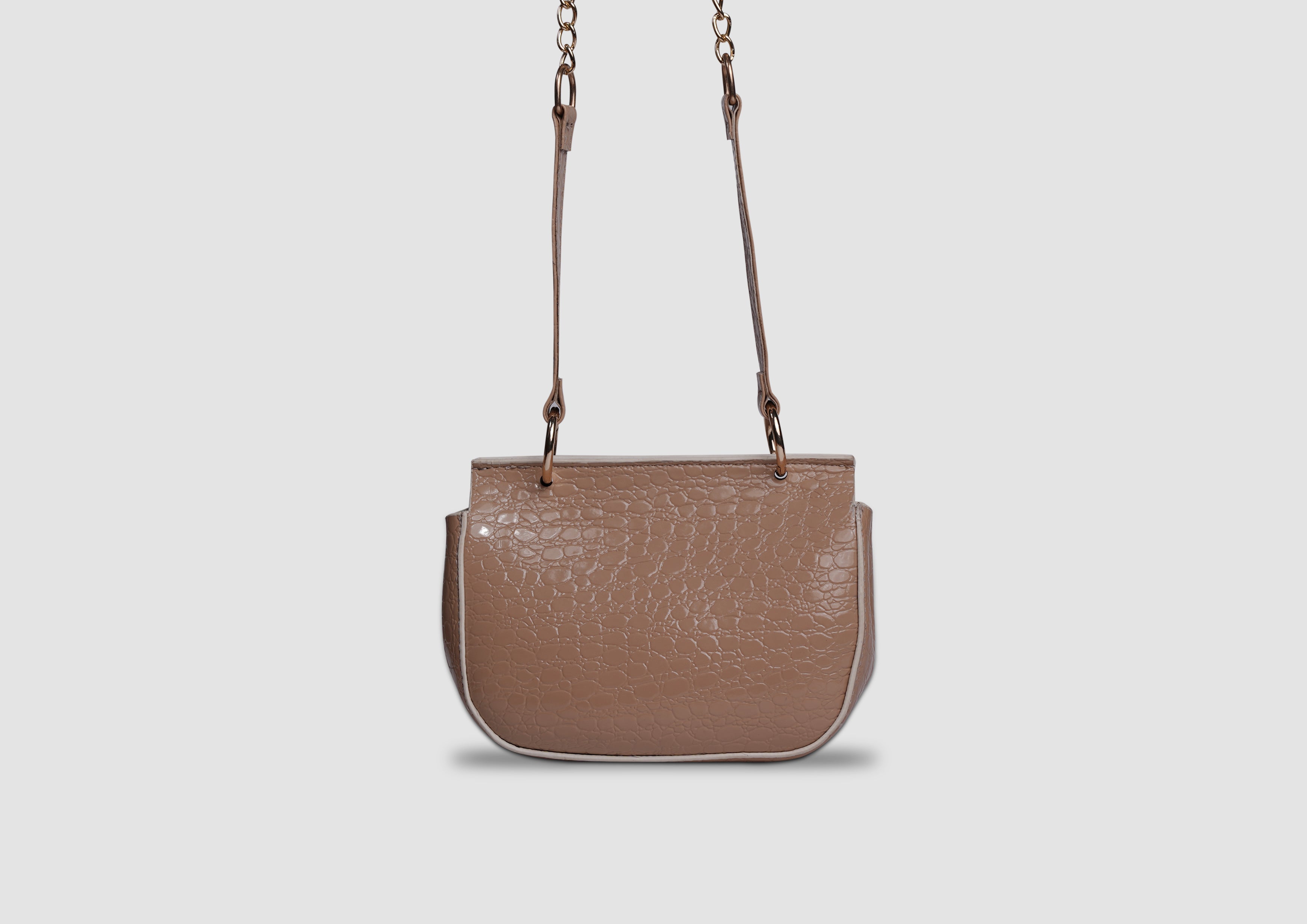 Blooms Mini Handbag – Premium Faux Leather Crossbody Bag for Women | Lock & Flap | Gold-Tone Accessories