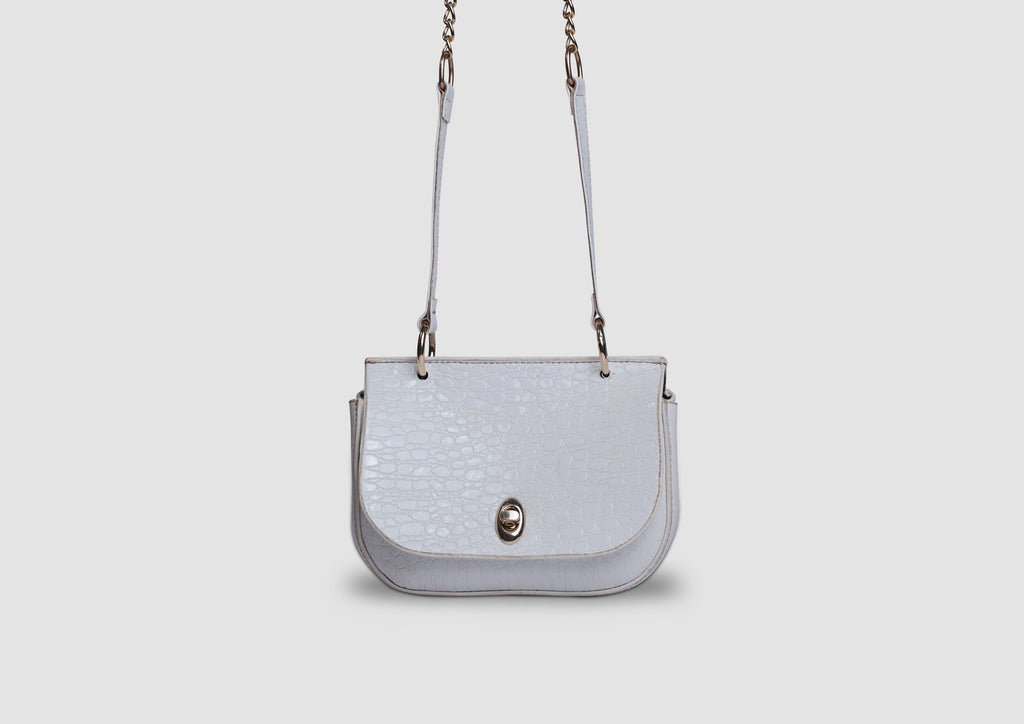 Blooms Mini Handbag – Premium Faux Leather Crossbody Bag for Women | Lock & Flap | Gold-Tone Accessories